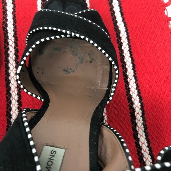 Tabitha Simmons Block Heel Black & White Sandals 9 - Picture 7 of 14